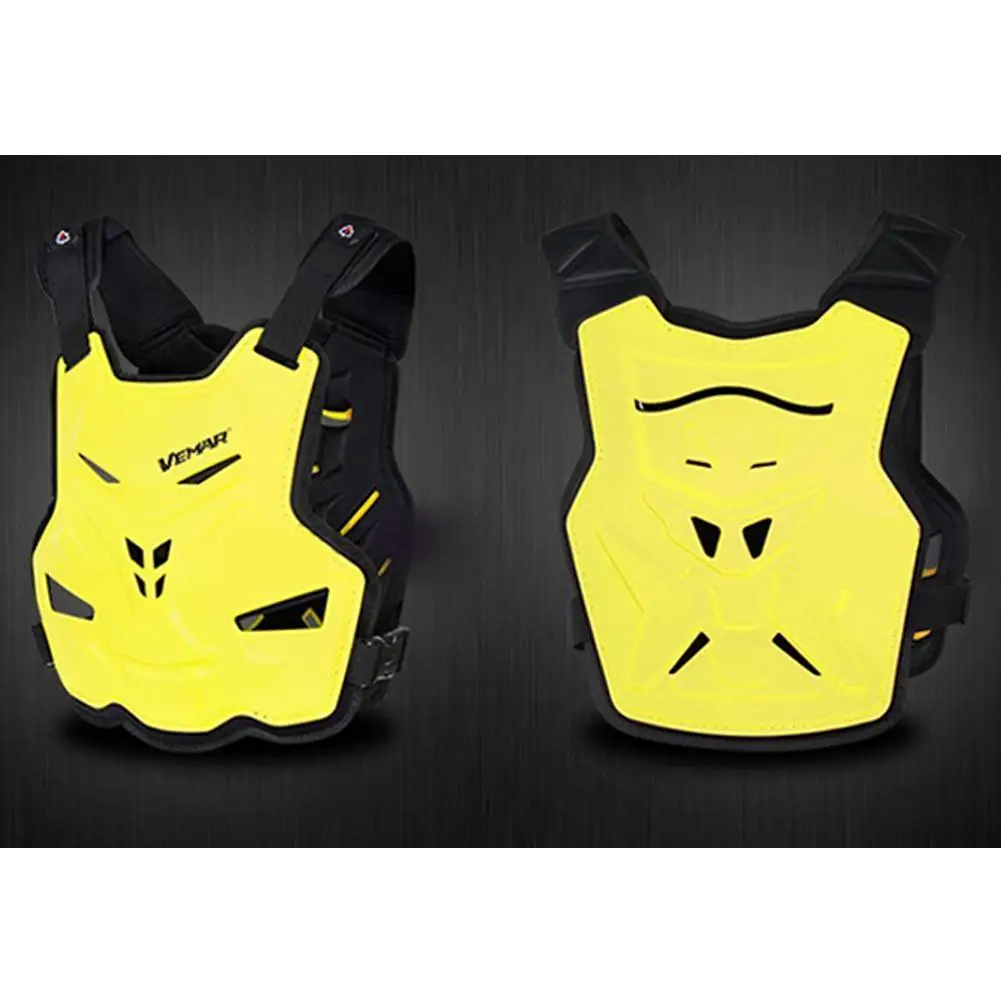 Motorcycle Vest Armor Motocross Protection Gear Motorbike Chest Back Protector Armour Vest Moto Racing Clothing colete motocros - Color: yellow