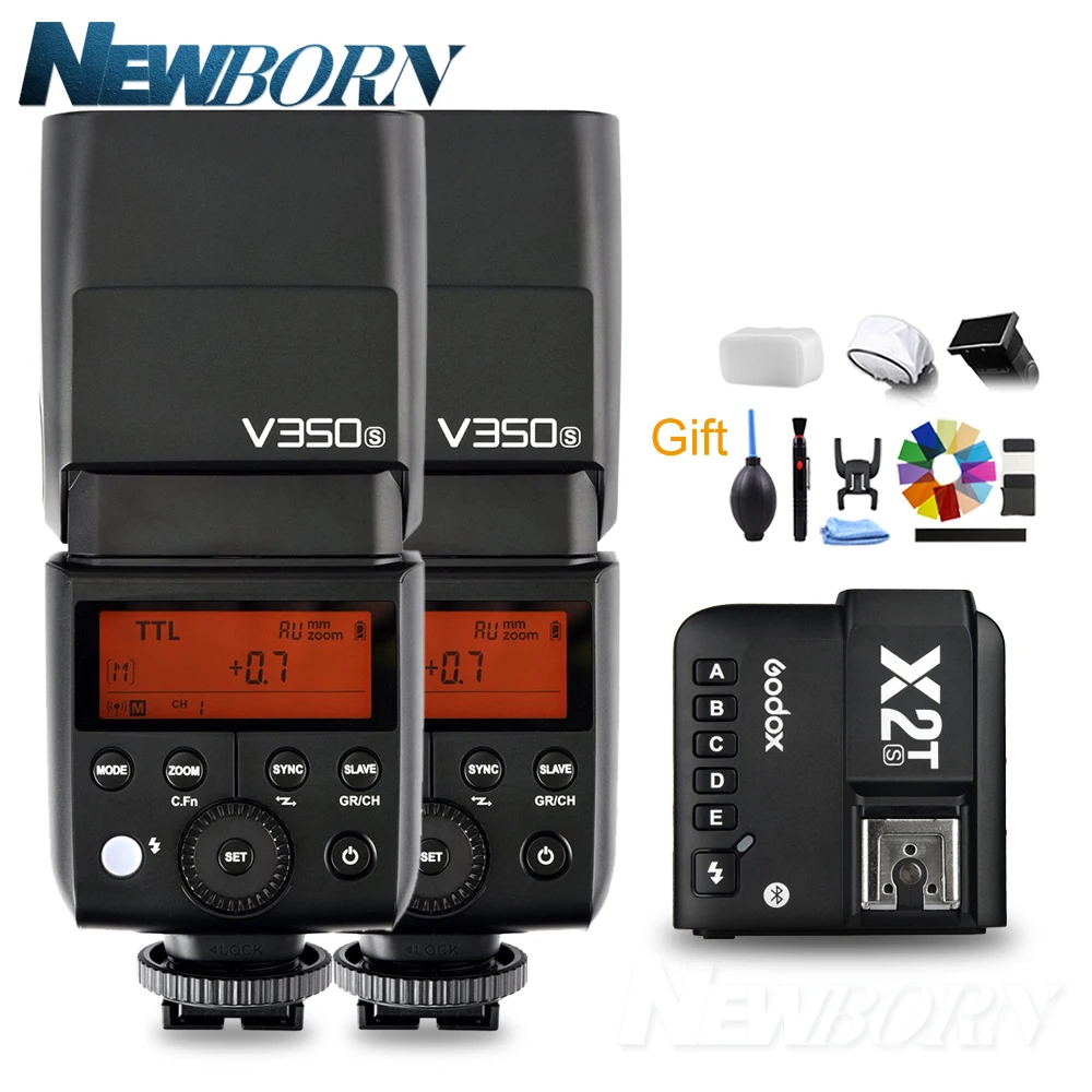 US $248.00 Godox V350S TTL HSS 18000s X System Camera Flash Speedlite With BuiltIn 2000mAh LiIon BatteryX2TS Transmitter For SONY