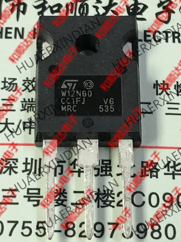 5 шт., новые оригинальные кнопки W12N60 STW12N60-247 600V 12A