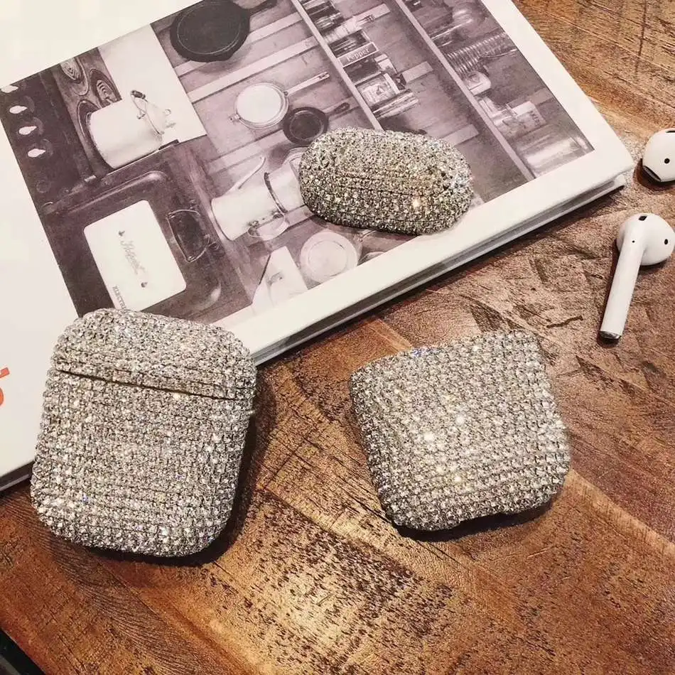 Чехол для AirPods Pro, роскошный блестящий 3D бриллиантовые наушники, чехол для AirPods 3 Airpods 2, Блестящий жесткий защитный чехол для AirPods