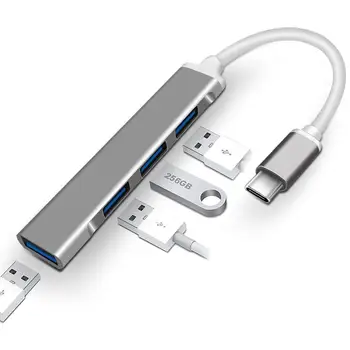 

Vmade USB HUB 4 in 1 Thunderbolt 3 Type C Adapter Dock 4 USB 3.0 Port For Macbook Pro PC
