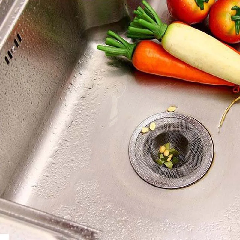 Stainless Steel Drains Kitchen Sink Strainers Bathroom Hair Filter Kitchen Bath Accessories Floor Drain Net Hair Blocking Filter kitchen sink filter,drain filter,drain strainer,floor drain filter
