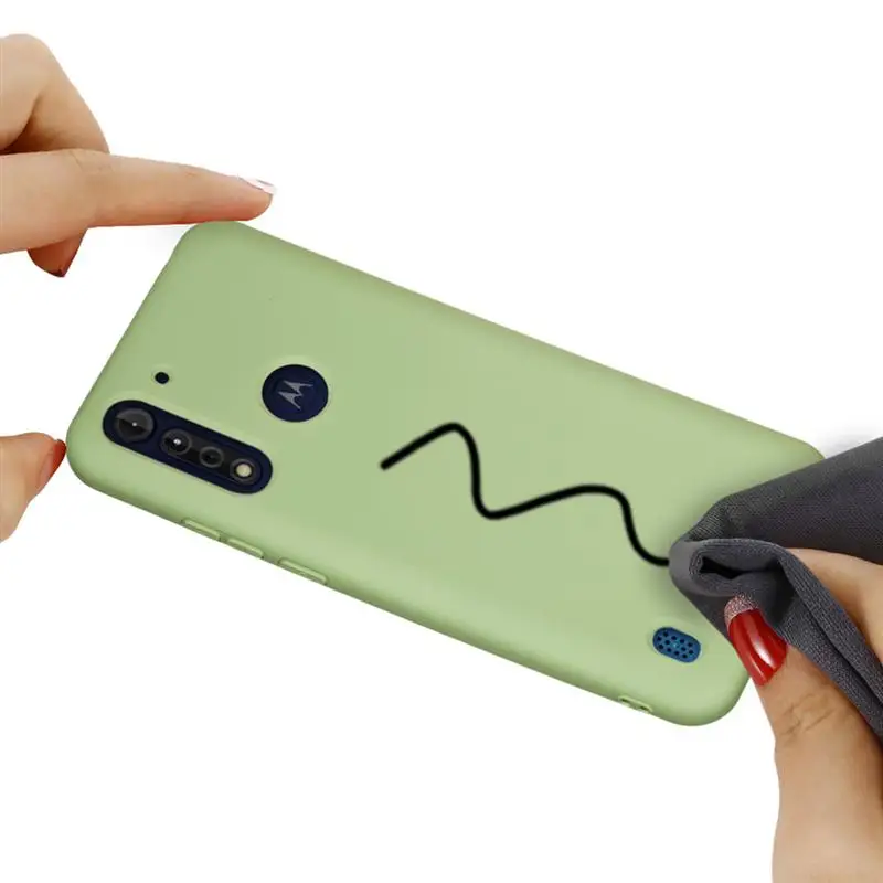 Оригинальный чехол из жидкого силикона для телефона Moto G8 Power E6s 2020 роскошный