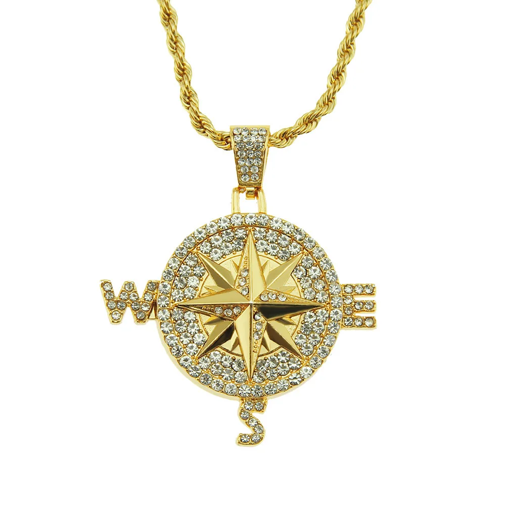 PROD 1005003318564622 European And American Hip Hop Personality Street
Nightclub Trend Compass Mens Punk Pendant Necklace Pendant