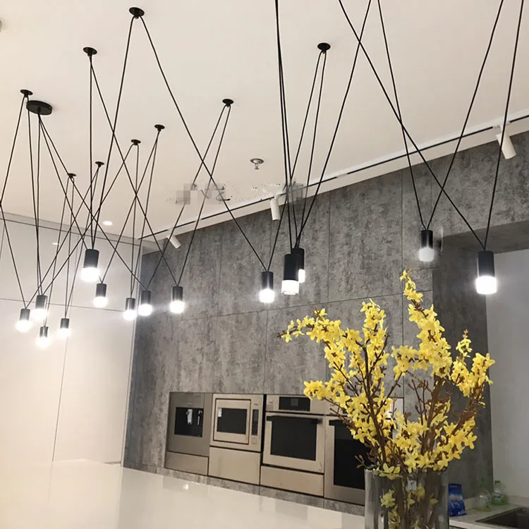 

Vibia Line DIY Geometric Led Pendant Light Design Line Geometric Hanging Lamps Home Decor Light Industrial Lighting Fixture