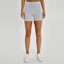 Новые женские шорты для фитнеса, спортивные шорты для йоги, облегающие талии, эластичные быстросохнущие шорты для тренировок