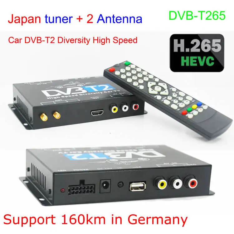 HD ТВ автомобильный DVB-T265 Германия DVB-T2 H.265 HEVC мульти PLP цифровой ТВ приемник автомобильный D ТВ коробка с двумя антенна тюнера Freene