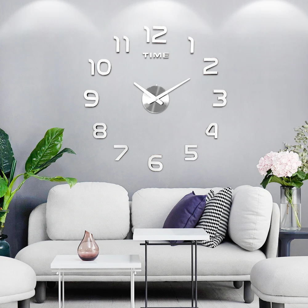 DIY 12v Digital Large Wall Clock Home Decoration Mirror Wall Clock Sticker Vinyl Modern Design Clock on The Wall for Living Room DIY 12v Digital Large Wall Clock Home Decoration Mirror Wall Clock Sticker Vinyl Modern Design Clock on The Wall for Living Room 2