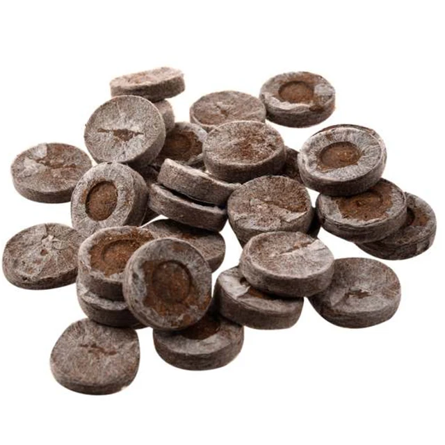100Pcs Professional Peat Pellets Plant Starting Soil Block Jiffy Seedling Plugs Environmental Garden Nursery 3