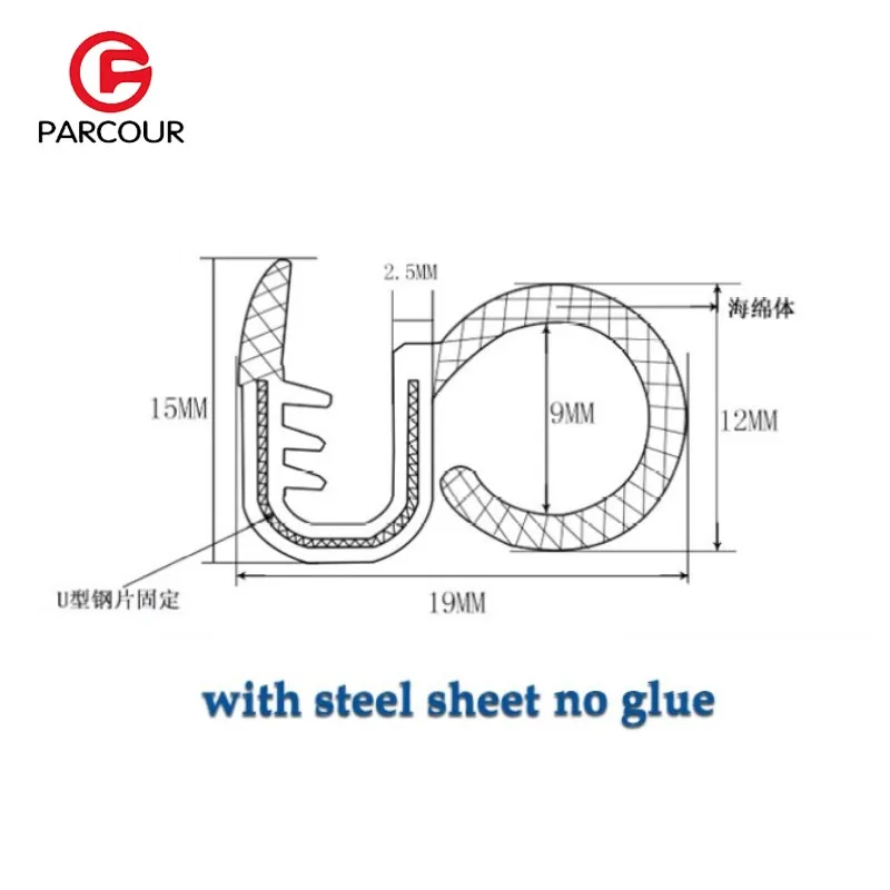  2x85cm Auto rubber seal strip noise insulation seal tirm car Front Rear Door Edge weatherstrip dust