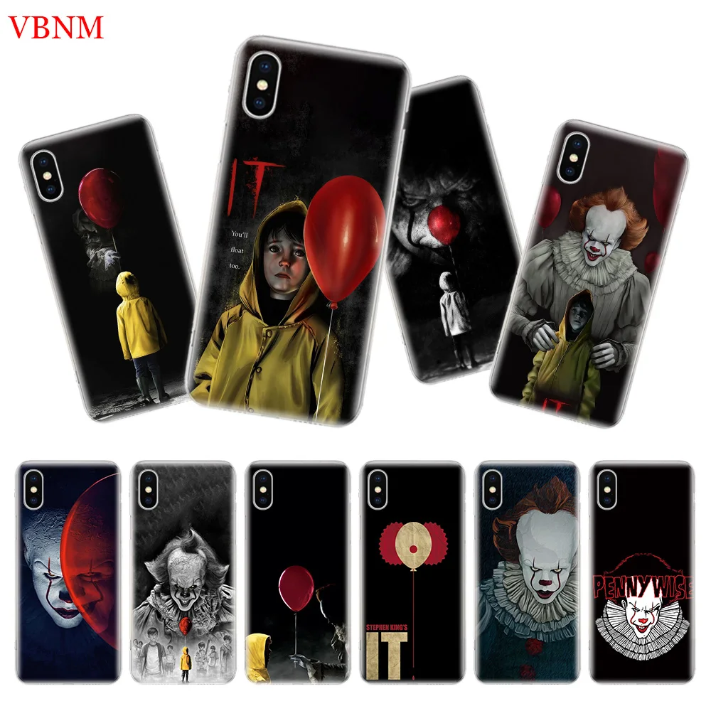 

Pennywise Clown Back Cover Phone Case For iPhone 7 8 6 6S Plus X 10 Ten XS MAX XR 5 5S SE Art Fashion Shell Coque