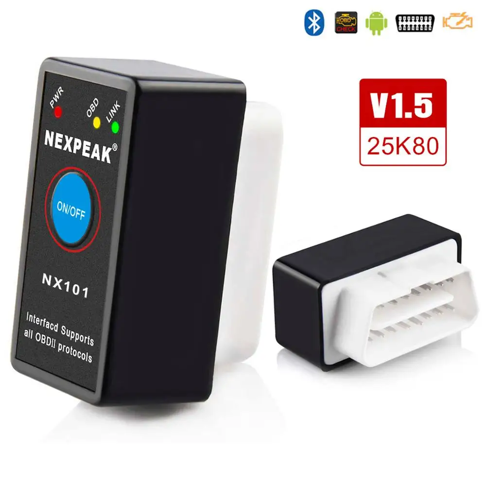 Автомобильный диагностический сканер OBD2 Bluetooth адаптер OBD 2 ELM327 EML 327 в 1 5 поддержка
