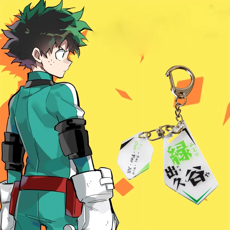 

Anime My Hero Academia Midoriya Izuku Bakugou Katsuki Todoroki Shouto Cosplay Acrylic Figure Keychain Small pendant Charms