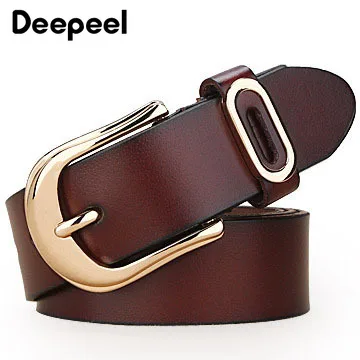 Deepeel/1 шт., 3,3 см* 105-115 см, женские ремни из натуральной воловьей кожи, сплав, квадратная пряжка, декоративный широкий пояс для отдыха YB600