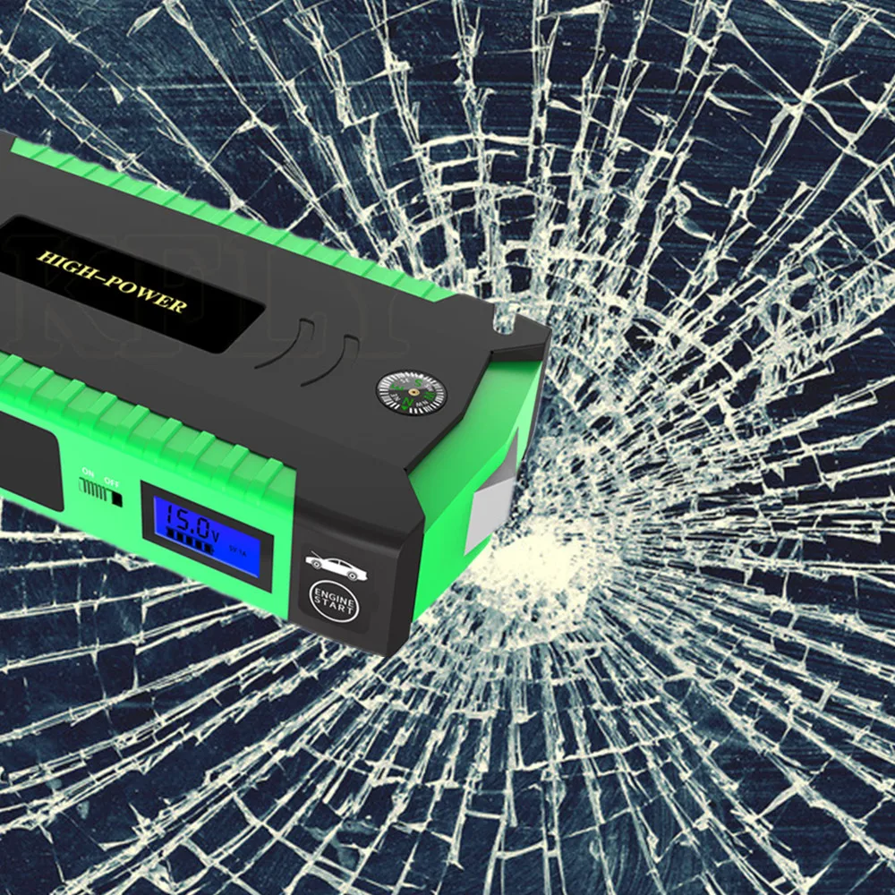 GKFLY High power Bank литий-полимерный автомобильный пусковой стартер 600A 12V Портативное зарядное устройство для стартера автомобиля пусковой усилитель устройства стартер с кабелями