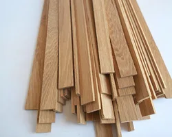 10 pièces de bandes en bois massif de teck 450x20mm d'épaisseur: 2mm, matériaux de construction de maquettes de navires de maison pour bébé 