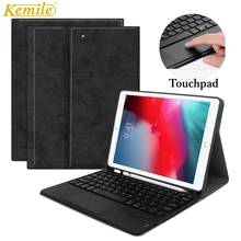 Тачпад клавиатура Стенд чехол для iPad 9,7 5th 6th Air 1/2 9,7 Pro 9,7 чехол с карандашом держатель funda тачпад Клавиатура
