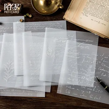 

8pcs Plain White Series Sulfuric Acid Background Material Paper Junk Journal Planner Scrapbooking Decorative DIY Collage Paper