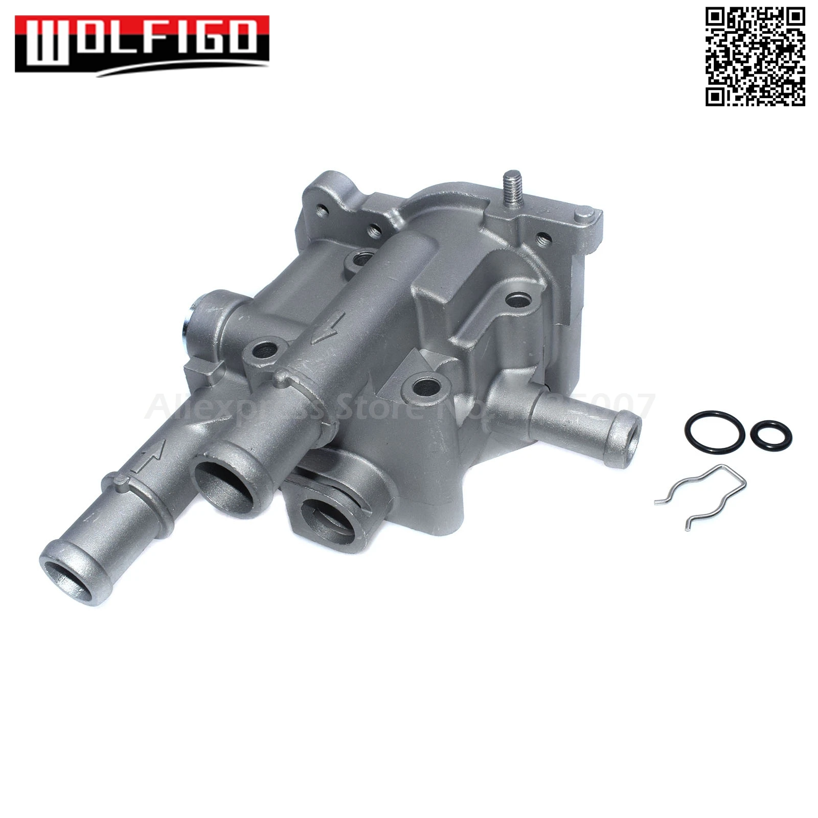 Wolfigo Aluminum Thermostat Housing Cover 96817255 For Chevrolet Chevy