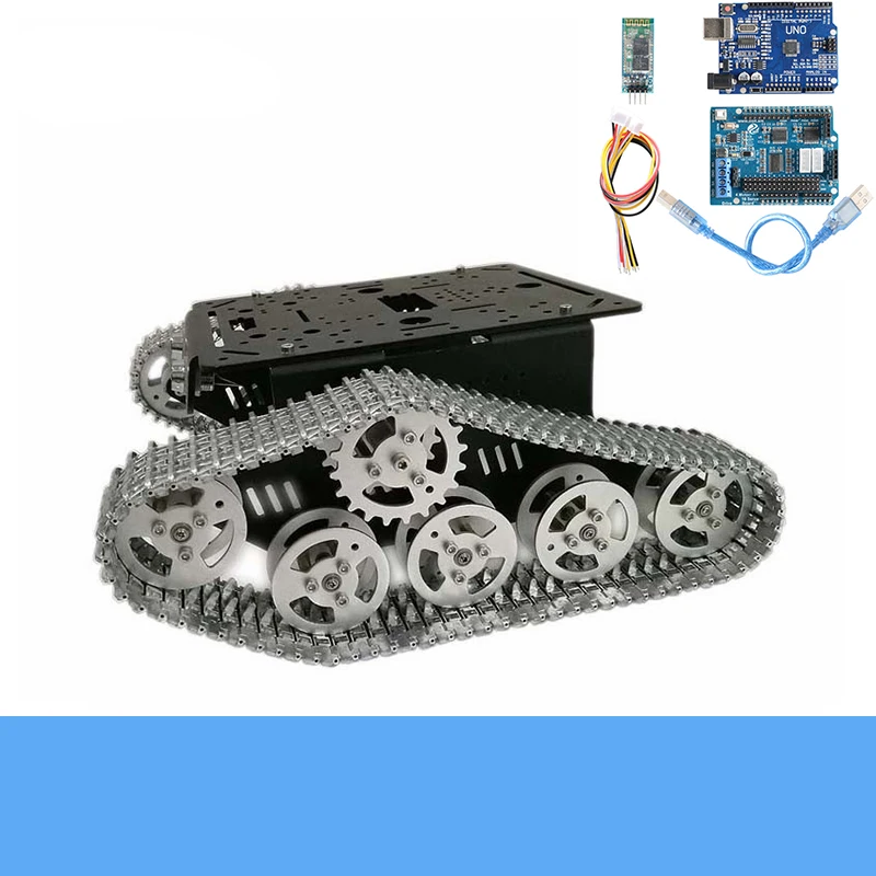 US $144.50 WifiBluetoothHandle Control Full Metal Mt300 Smart Crawler Rc Robot Tank Chassis With Wireless Controller Kit Diy For Arduino
