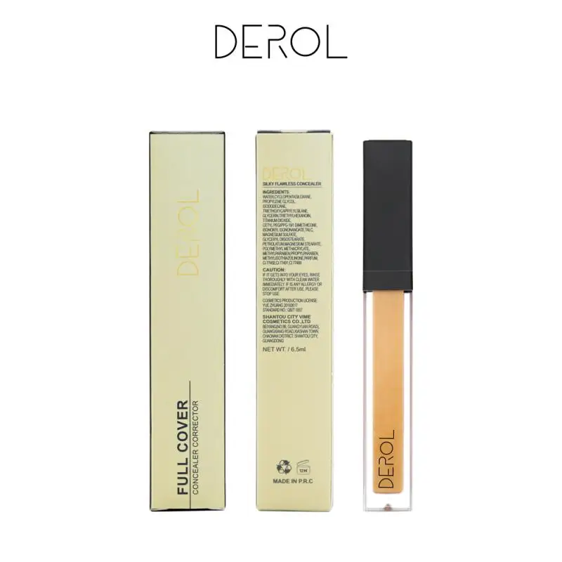 DEROL Durable waterproof light thin concealer covering black eye acne spot color makeup beginner easy to use