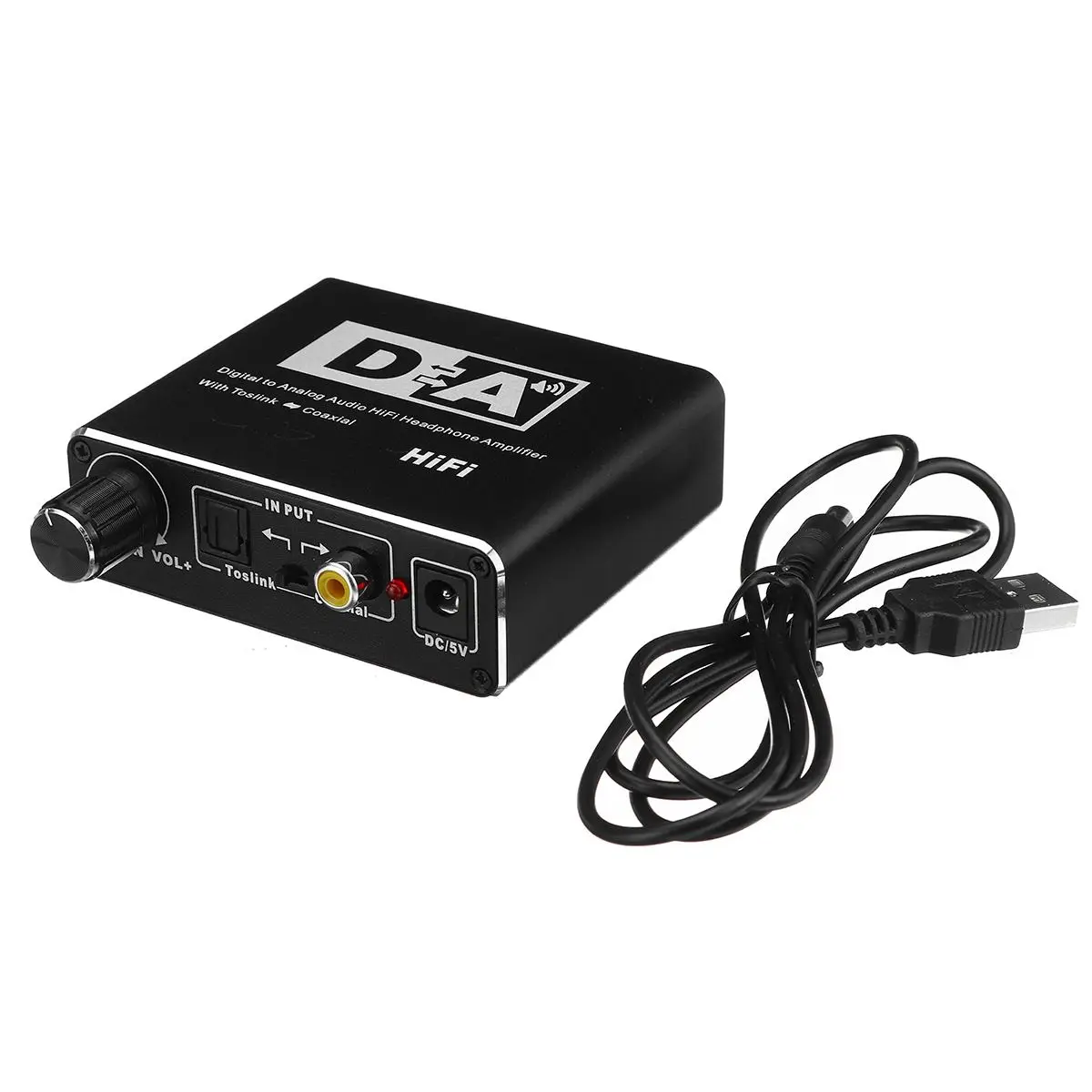 Digital to Analog Audio Converter Hifi DAC Amp 3 5mm Headphone Amplifier Coaxial Output Toslink to RCA Mini Decoder 24bit 192kHZ