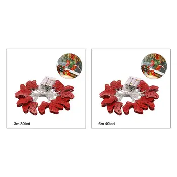 

Vintage Metal 3D Mini Red Sock LED String Lights Battery Operated Hanging Kitchen Light Decorations for Yard Dorm Bedroom