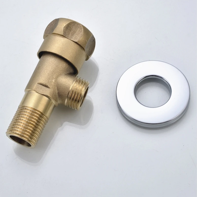 Universal 1/2 Thread Triangle Brass Angle Valve Thickened Quick Opening Large Flow Filling Valves for Toilet Sink Water