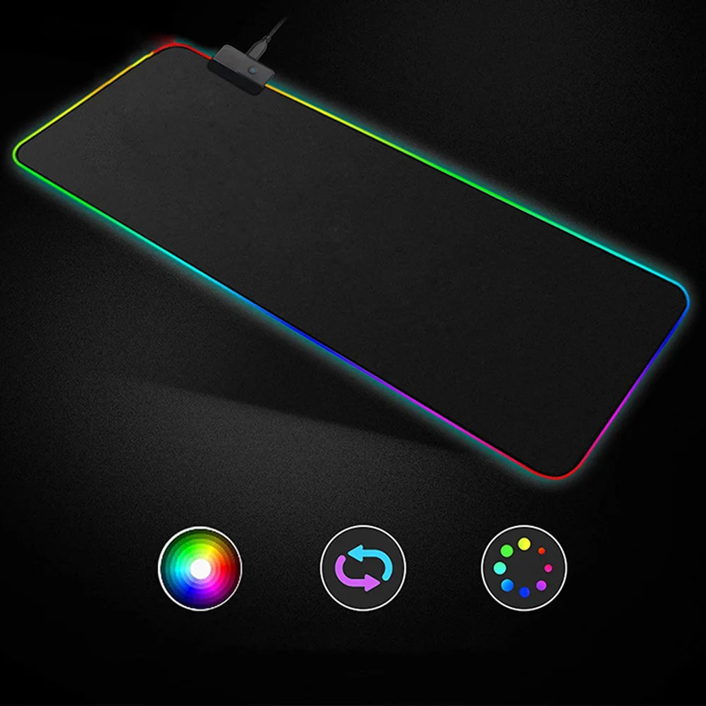 Большой светодиодный RGB коврик для мыши USB Проводное освещение игровой геймер Коврик для мыши Коврик для компьютера Overwatc h Pubg alfombrilla raton