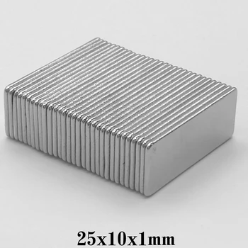 

10~250PCS 25x10x1 mm Search Quadrate Magnet 25mm*10mm Small Block Powerful Magnets 25x10x1mm Strong Neodymium Magnetic 25*10*1