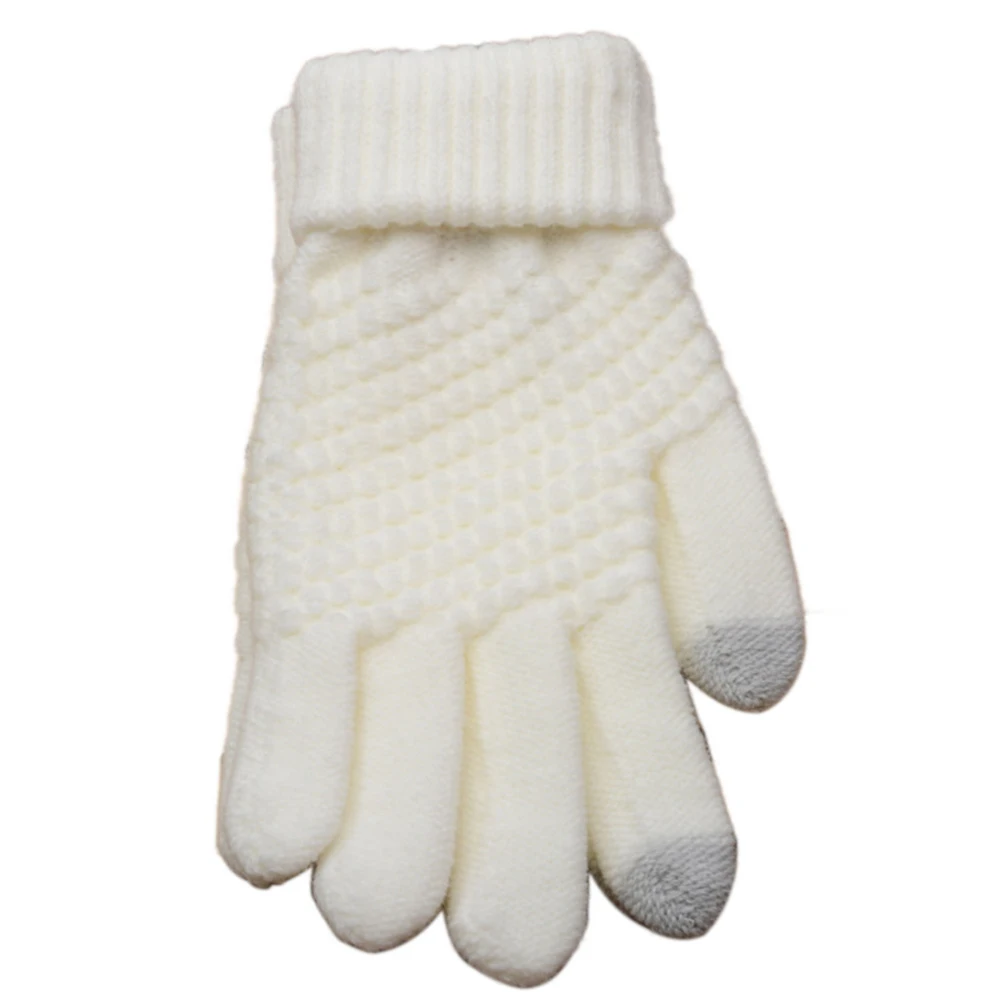 Women Man Winter Soft Knit Touchable Screen Gloves Texting Capacitive Smartphone Gloves