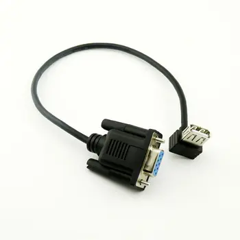 

25cm RS232 DB9 Female to USB 2.0 A Female Serial Cable Adapter Converter For PC
