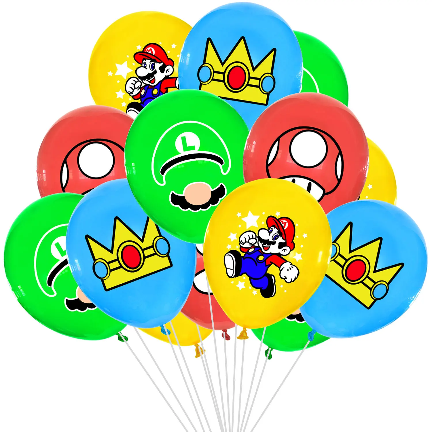 Super Mario original innovation 12 inches theme birthday party balloon decoration set cartoon game | Дом и сад