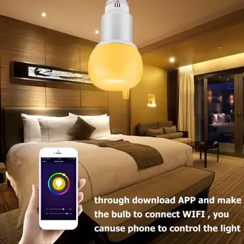 

Smart WiFi Light Bulb E27 10W RGB Dimmable Multiple Scenario Patterns Timing Delay Switches Colorful Home Festival Party Lamp