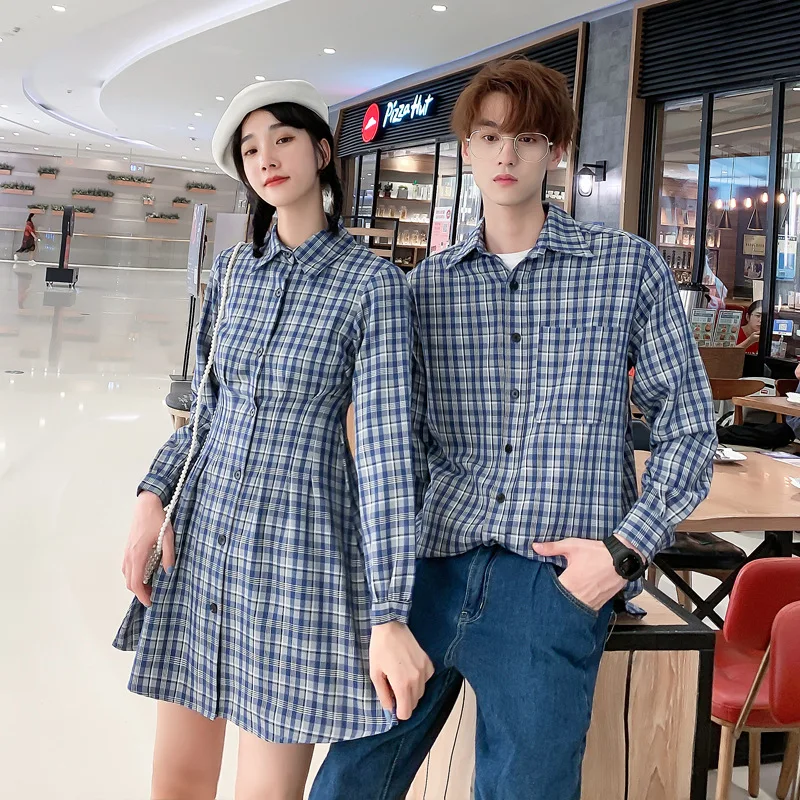 Korean couple clothing shirts college 