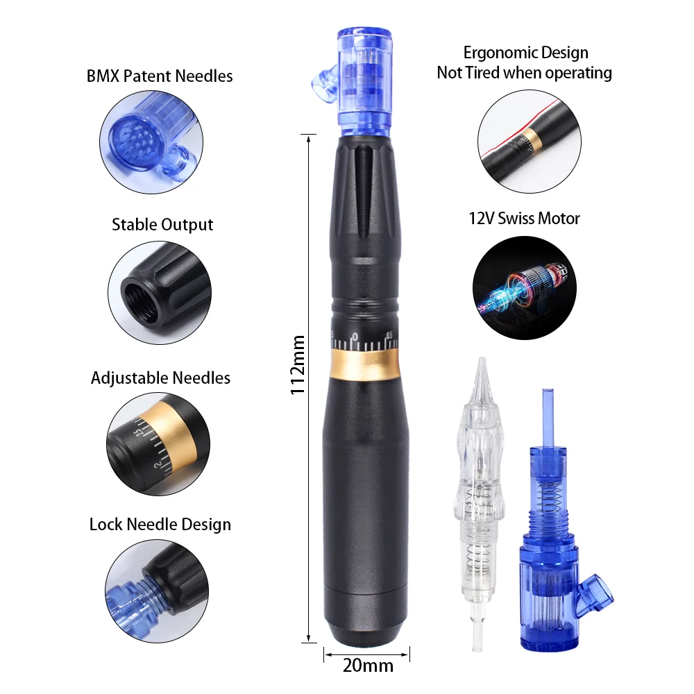 Electric Derma Pen Skin Care Permanent Makeup Tattoo Machine Microneeding Pen Nano 36 Needles Cartridge MTS Mesotherapy Electric Derma Pen Skin Care Permanent Makeup Tattoo Machine Microneeding Pen Nano 36 Needles Cartridge MTS Mesotherapy