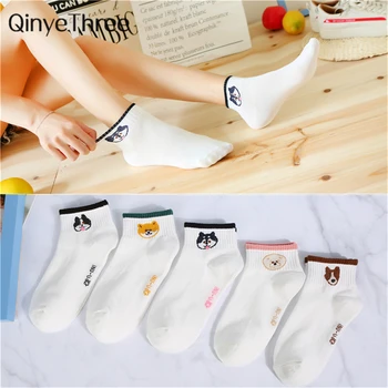 

Fashion Cartoon Character Cute Short Socks Women Harajuku Cute Patterend Ankle Socks Hipster Skatebord Ankle Funny Dog Socks