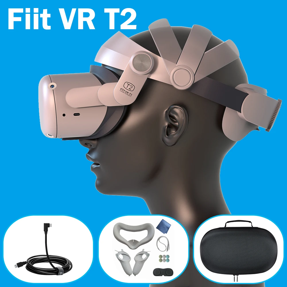 Fiit VR T2 Halo Strap for Oculus Quest 2 Full Set Comfort Improve Plate Protective Case Cover Quest2 Accessories | Электроника