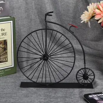 

Miniatures Mini Painting Coated Retro Stylish Model Bike Decorative Black Bicycle Model Desk Ornament home decor