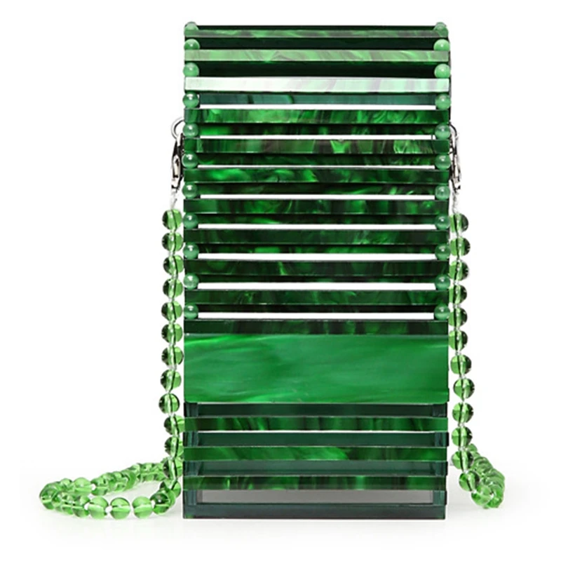 

ABZC-Clear Acrylic Clutch Purse Women Transparent Bag Box Bag Dubai Girl Vintage Retro Party Handbag New Summer Bag