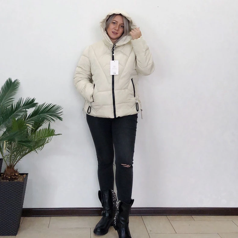 Бренд плюс размер M-6XL женские зимние куртки пальто Толстая теплая куртка с капюшоном Повседневная однотонная верхняя одежда куртки пальто для женщин LK032