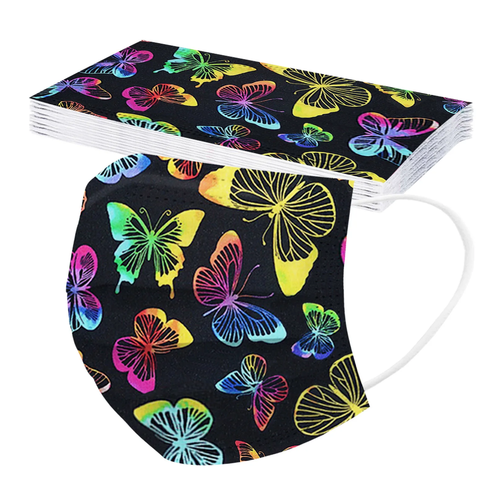 Mascarilla facial no tejida desechable de 3 capas, máscara protectora Unisex para la boca, 10 unidades