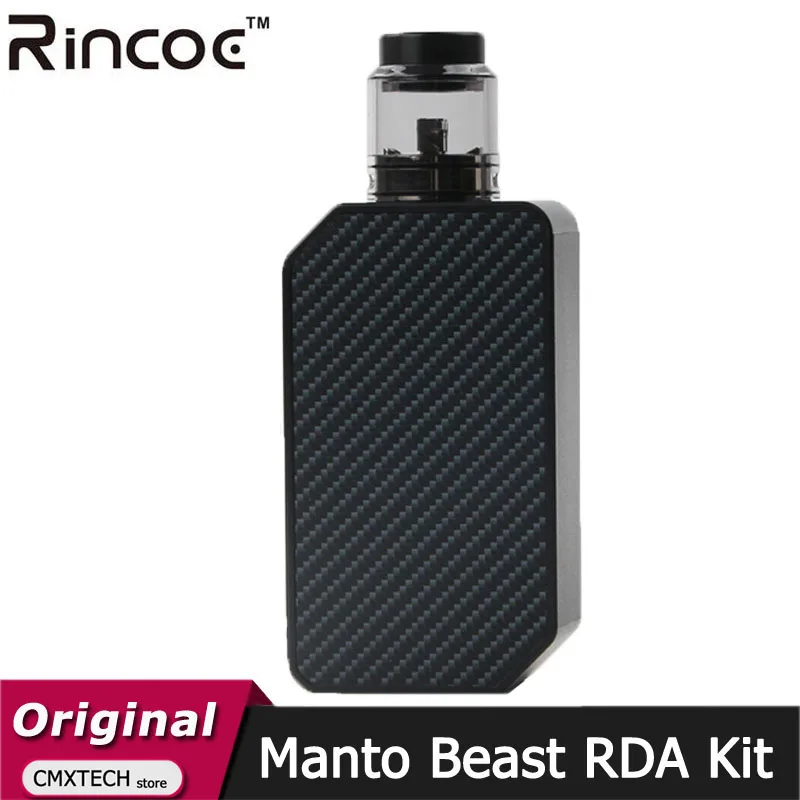 Rincoe-Kit de vaporizador para cigarrillo electrónico, caja de Manto Beast RDA de 228W con tanque Metis RDA