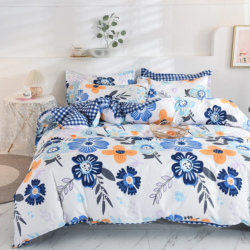 Parure De Lit A Fleurs Pour Fille Ensemble De Literie De Printemps Housse De Couette Douce Draps De Lit Pleine Grandeur Ensemble De Couette Pastoral 3 4 Pieces Aliexpress