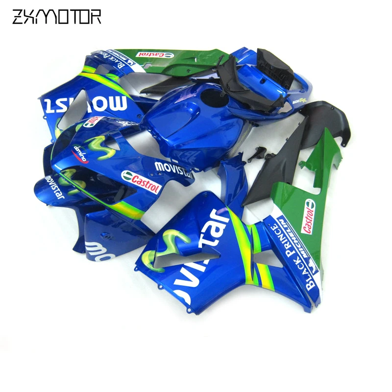 

Customize Injection Motorcycle Fairing kits for Honda CBR600RR F5 2005 2006 blue green fairing set cbr 600 rr f5 05 06 CX48