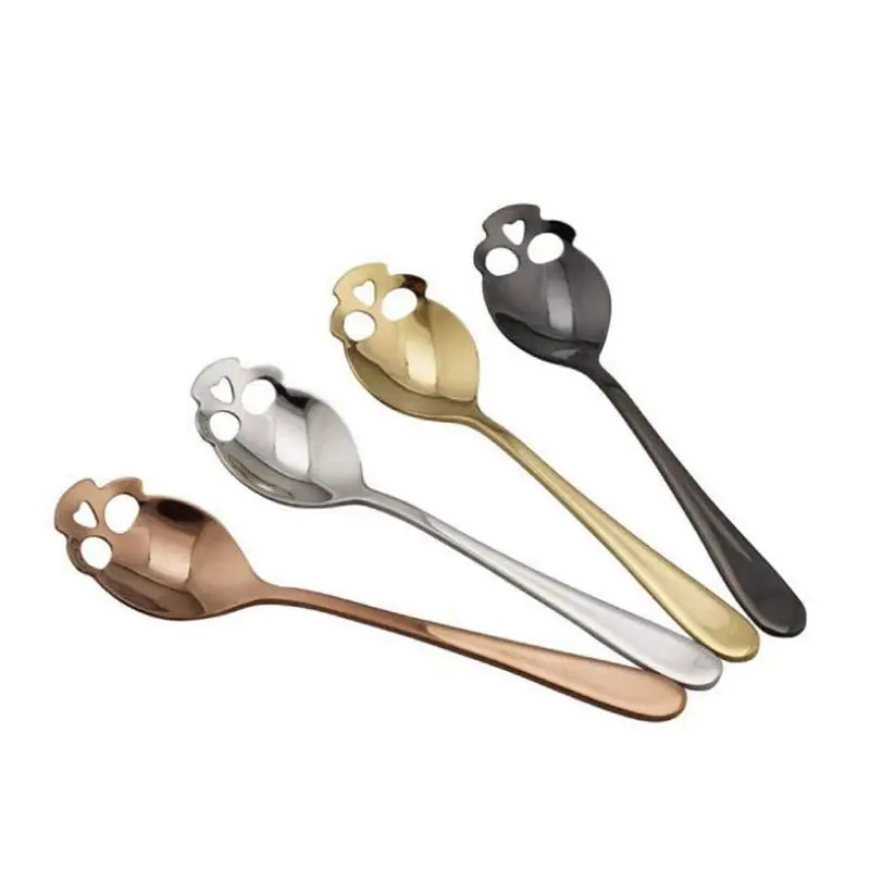 

Practical Boutique 304 Stainless Steel Skull Sugar Spoons,Handle Mixing Spoons Cream Ice Tea Coffee Stirring Spoon for Everyday