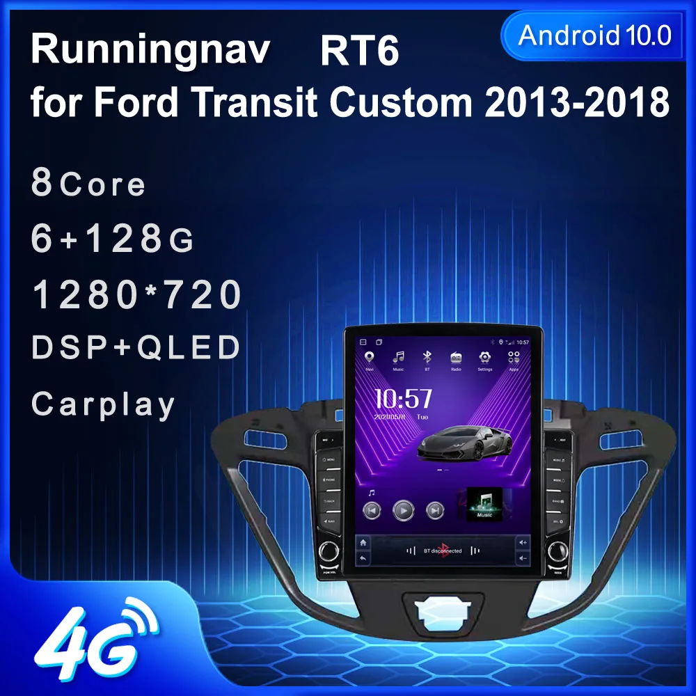Tesla Type Android For Ford Transit Custom 2013 2014 2015 2016-2018 Car Radio Multimedia Video Player Navigation GPS | Автомобили и