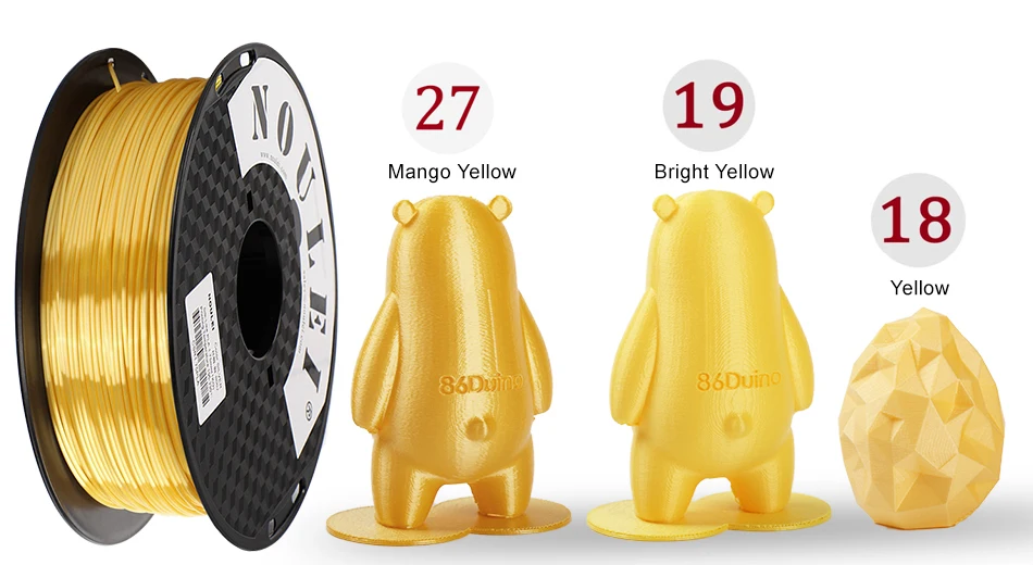 Filamento de Seda Dureza do Filamento da Impressora Como o Material de Impressão da Sensação Pla + Maior 3d de Noulei 1kg de Metal Filamento Brilhante Pla 1.75mm 3d 19 1 19 ??