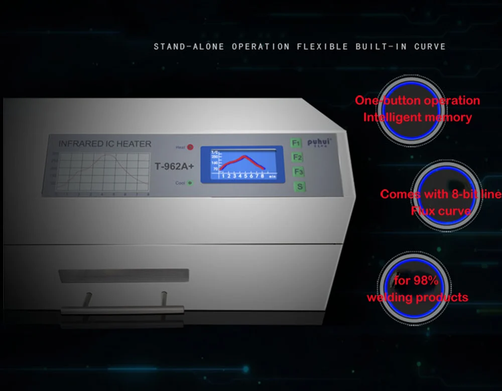 PUHUI T-962A+ печь с волной оплавления инфракрасный IC НАГРЕВАТЕЛЬ T962A+ печь оплавления BGA SMD SMT паяльная Sation продукт