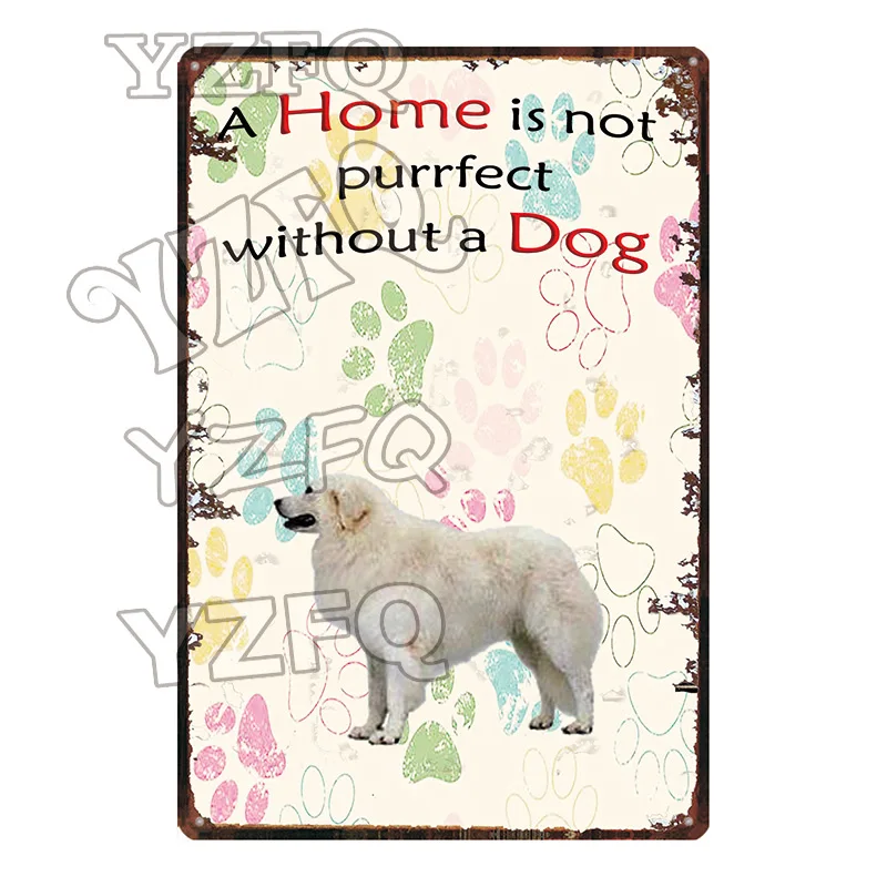 Warning Beware Attack Cat Watch Dog on Duty Pet Metal Plate Wall Pub Restaurant Home Art Decor Iron Poster Cuadros DC-5483A - Цвет: DC-5491